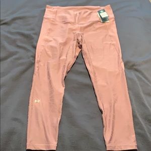 NWT Under Armour ankle crop jacquard leggings XL